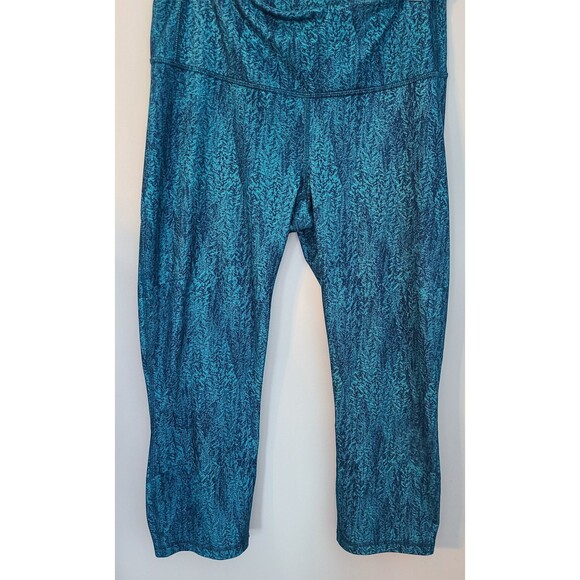 Patagonia Blue Heathered Womens M Crop Leggings Athleisure Yoga Exercise 21915 - Picture 3 of 16